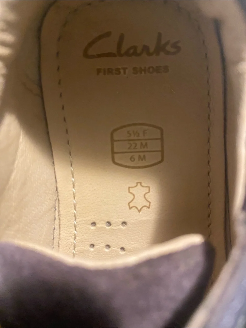 Clarks Navy and Pink Floral Strap Size 6